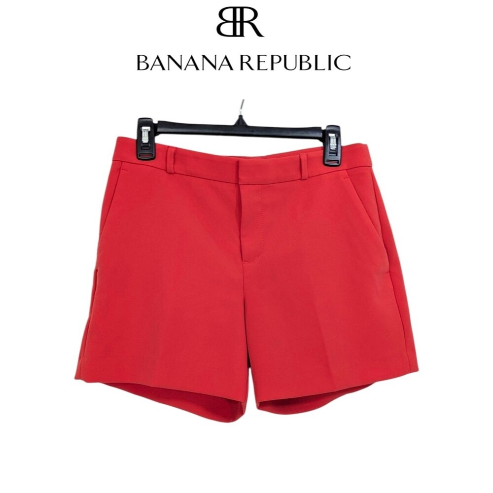 Banana Republic Coral Red Midi Shorts - Size 2 Womens